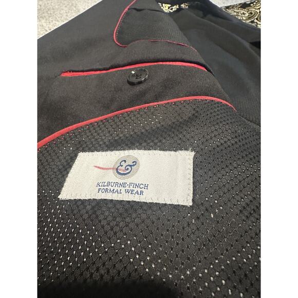 Kilburne-Finch Men’s Metallic Gold Black Paisley Blazer Jacket 50R - Picture 2 of 10